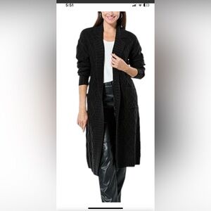 New G by Giuliana Black Long Cardigan with belt size XLarge 🍃🌻🍁🍂 BC BAG 02